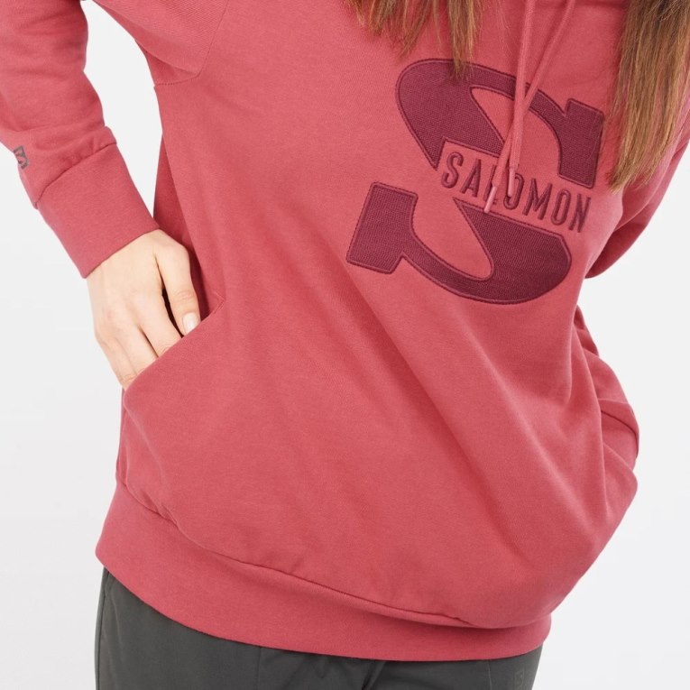 Red Salomon Outlife Logo Summer Women's Sweatshirt | IE RT0346